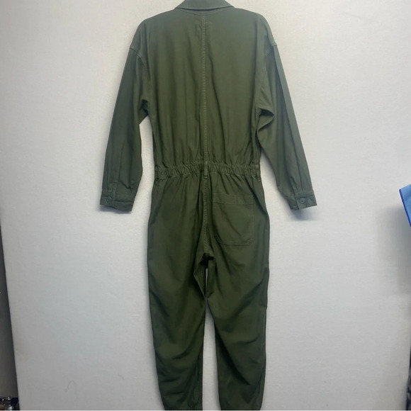 Citizens of Humanity Jumpsuit Marta Long Sleeve Cotton Utility Retreat Green M - Picture 11 of 16